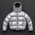 OEM Men Silver Camo Glossy Puffer Down Jacket