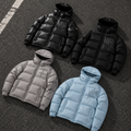 Custom Men Glossy Hooded Puffer Down Jacket