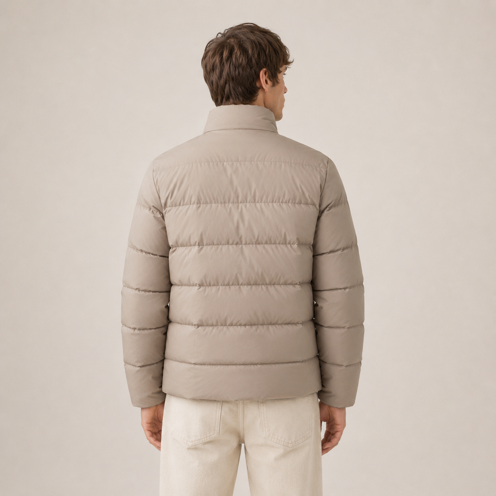 OEM Men Lightweight Khaki Puffer Jacket