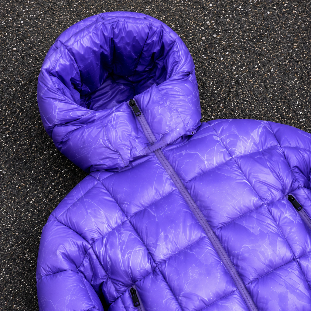 Custom Men Glossy Camo Puffer Down Jacket Collection