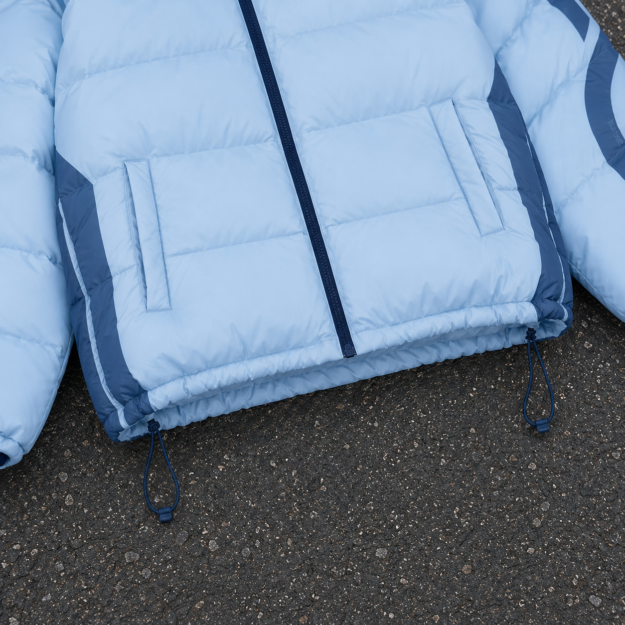 OEM Men Color Block Hooded Puffer Down Jacket