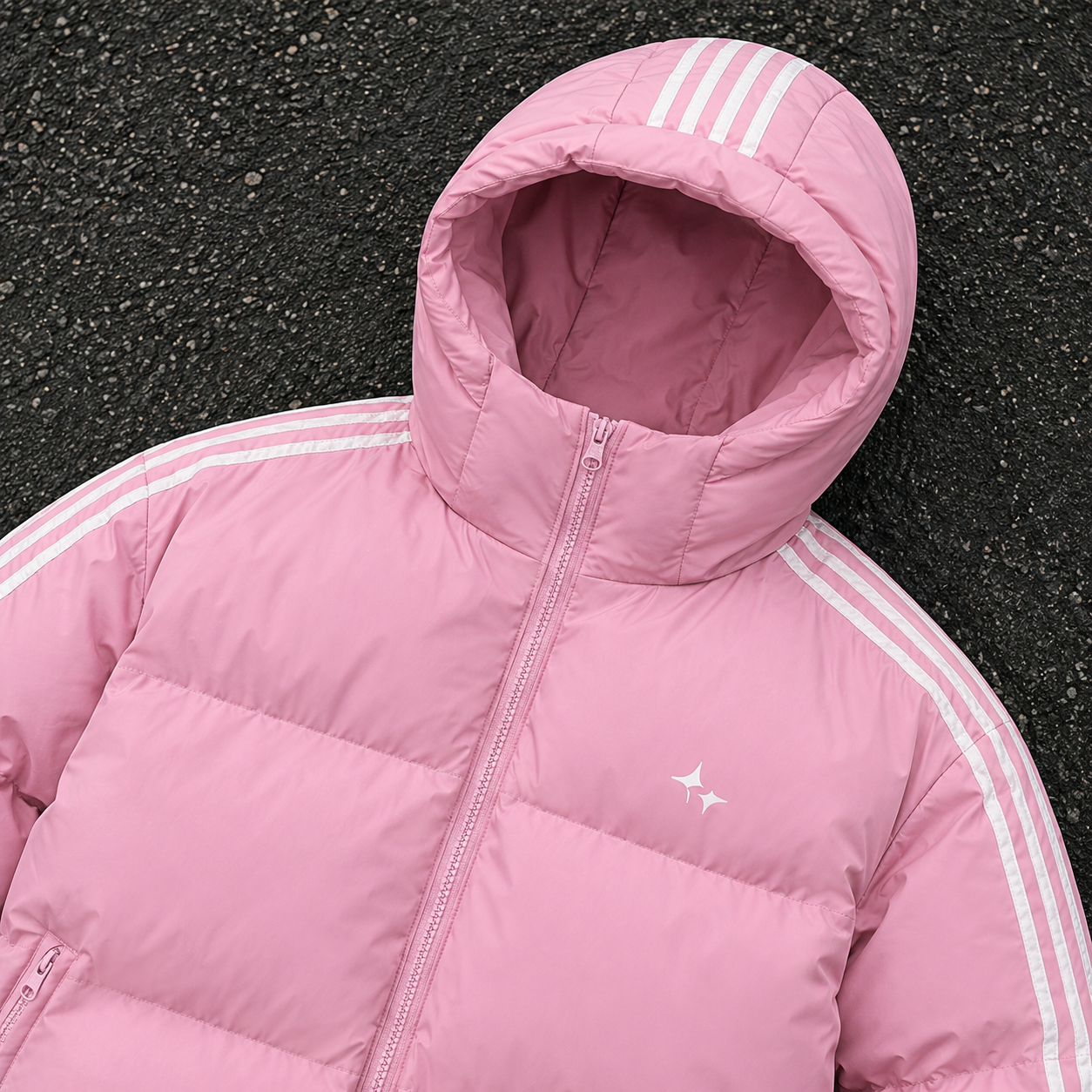 Custom Men Color Block Sport Style Hooded Puffer Jacket