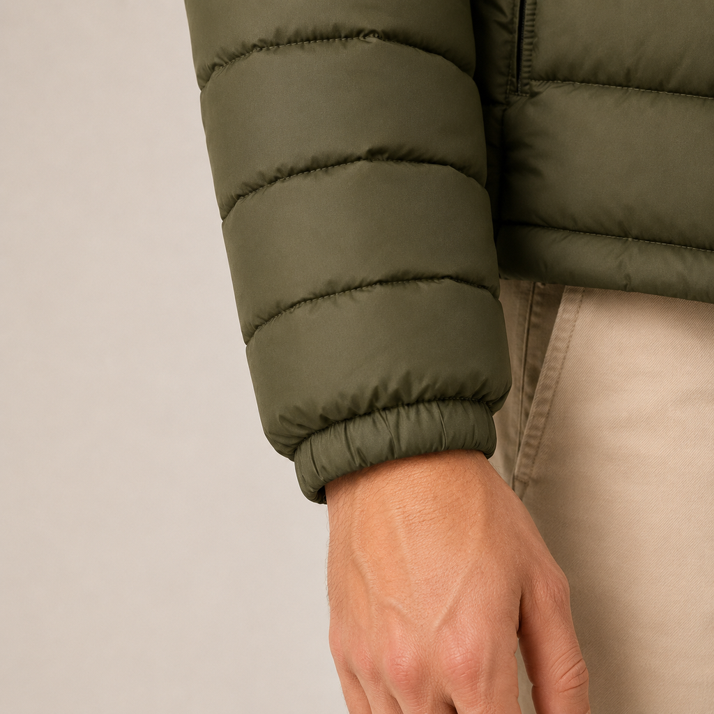 Custom Men Lightweight Stand Collar Down Jacket