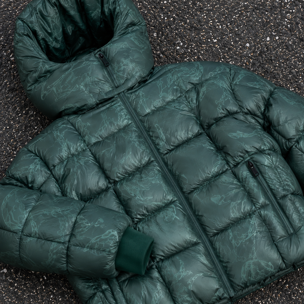 Custom Men Glossy Camo Puffer Down Jacket Collection