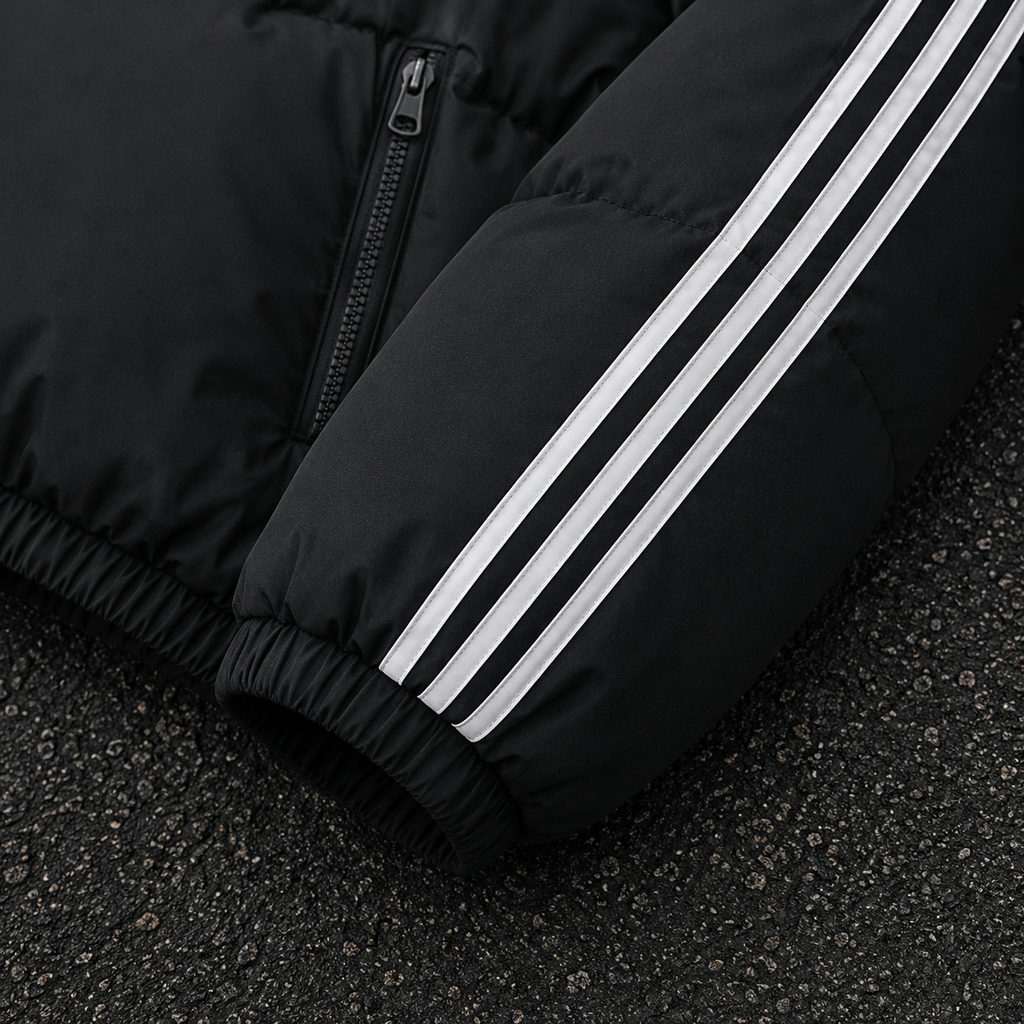 Custom Men Color Block Sport Style Hooded Puffer Jacket