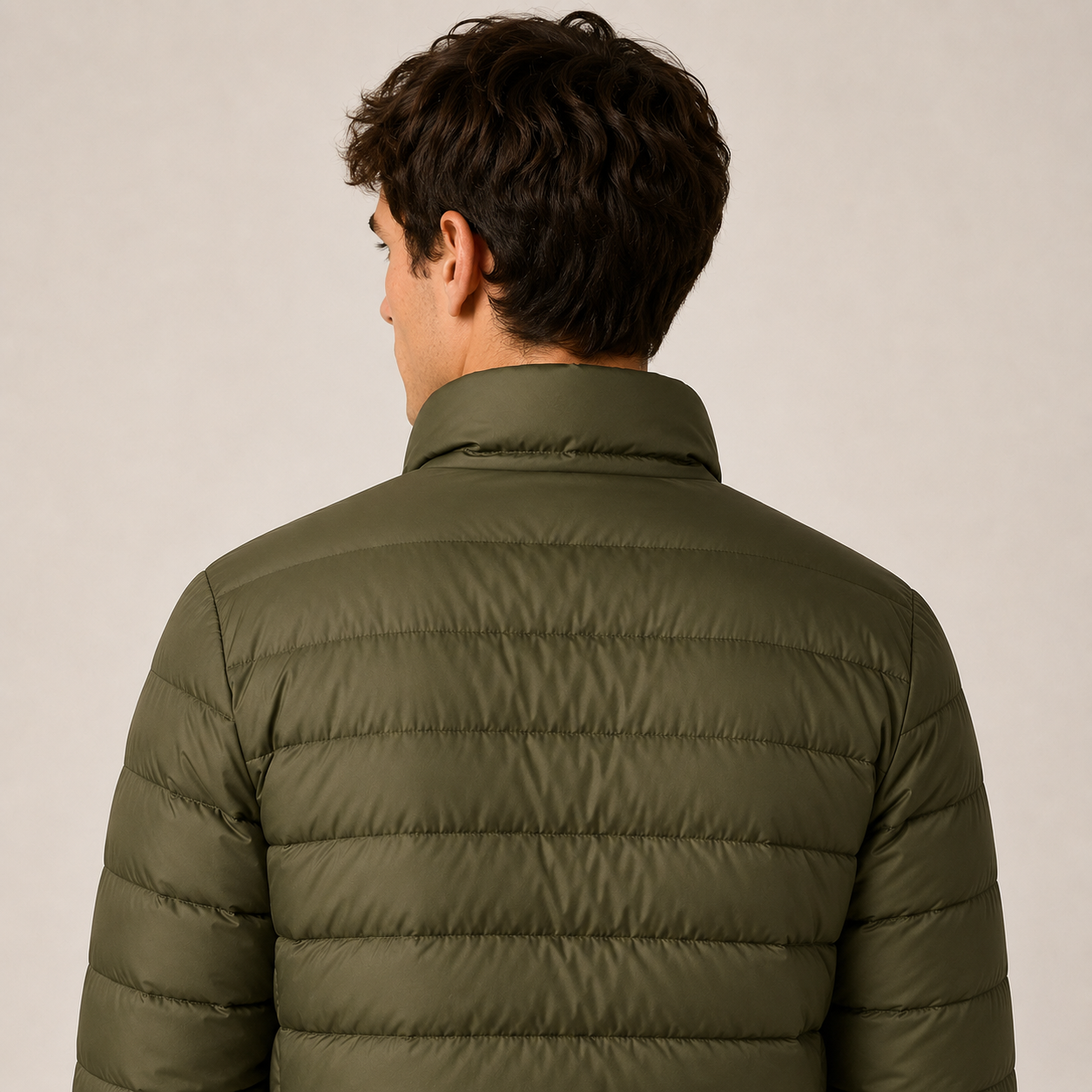 Custom Men Lightweight Stand Collar Down Jacket