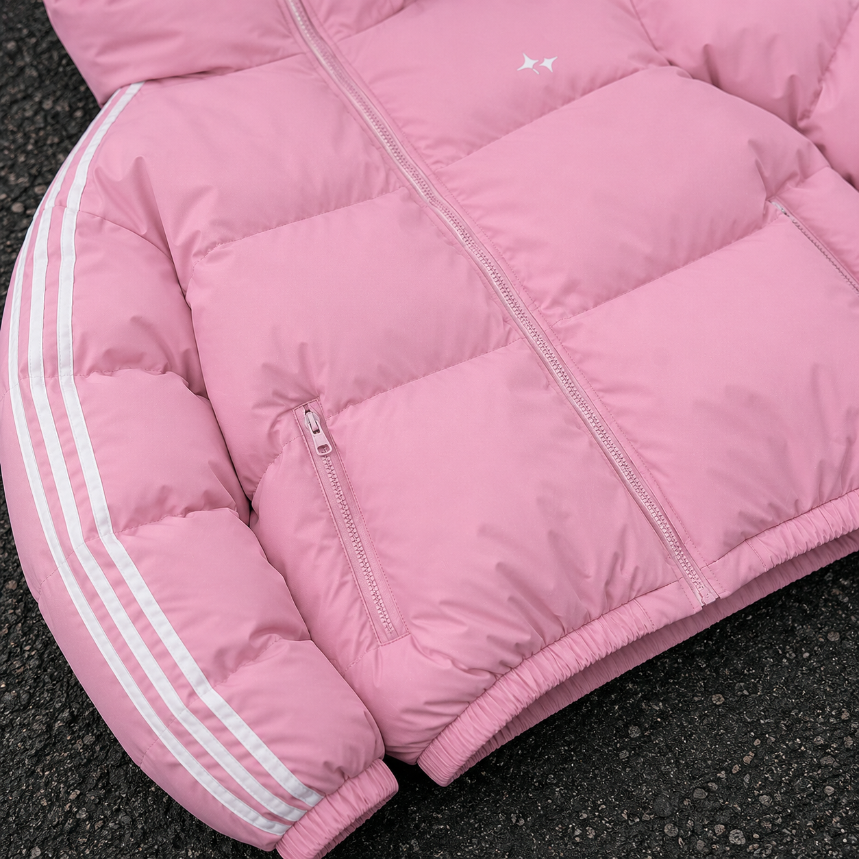 Custom Men Color Block Sport Style Hooded Puffer Jacket